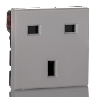 Weidmüller Industrial Grade Outdoor 13A 250V Polycarbonate Panel Mount 1 Gang Plug Socket Type G 1450770000