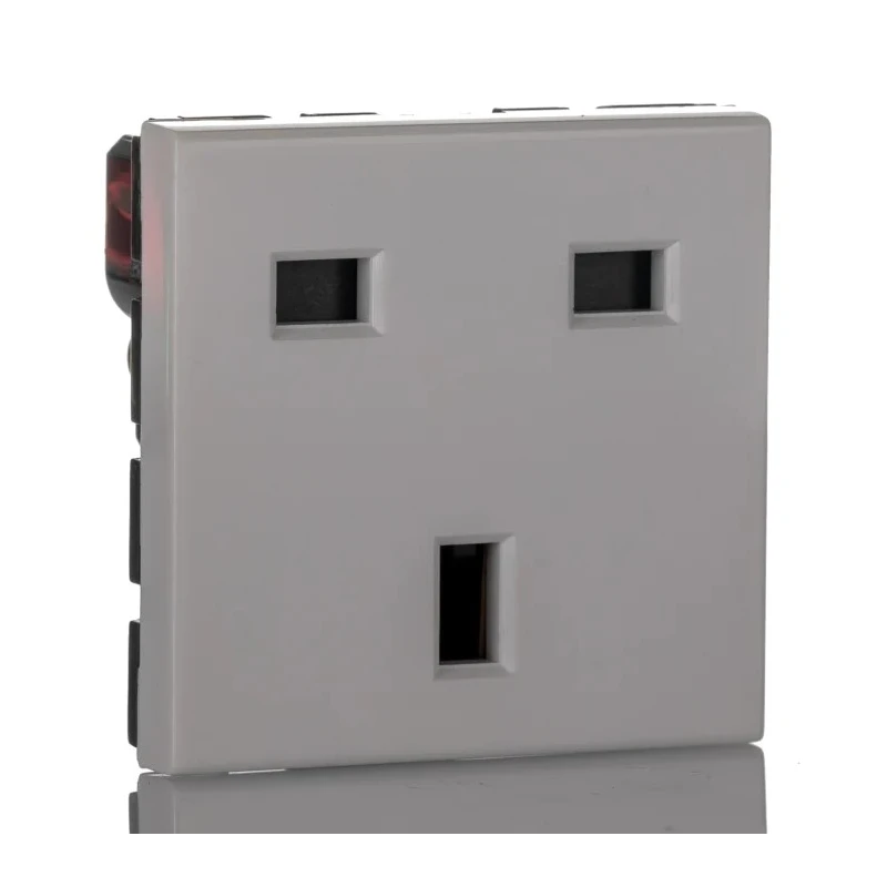 Weidmüller Industrial Grade Outdoor 13A 250V Polycarbonate Panel Mount 1 Gang Plug Socket Type G 1450770000