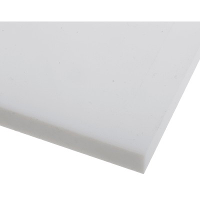 RS PRO White Polytetrafluoroethylene Plastic Sheet 300 mm x 300 mm x 15 mm 197-0095