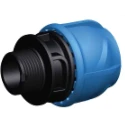 Georg Fischer Plastic Pipe Fitting Straight Threaded R Adapter Male 3/4 in to 25 mm Length 80mm 158400127