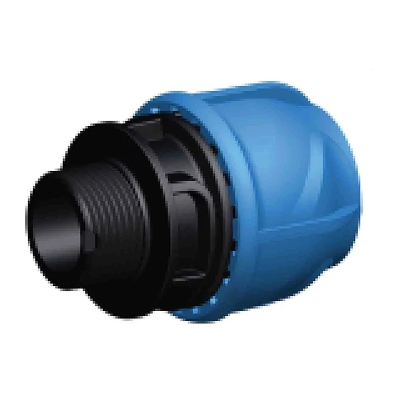 Georg Fischer Plastic Pipe Fitting Straight Threaded R Adapter Male 3/4 in to 25 mm Length 80mm 158400127