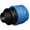 Georg Fischer Plastic Pipe Fitting Straight Threaded R Adapter Male 3/4 in to 25 mm Length 80mm 158400127