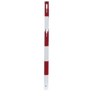 RS PRO White and Red Steel Safety Post with Two Accessory Hooks 1m Height 898-7144