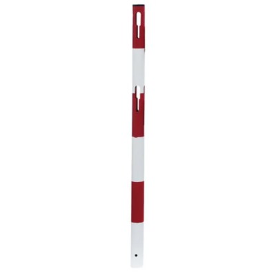 RS PRO White and Red Steel Safety Post with Two Accessory Hooks 1m Height 898-7144