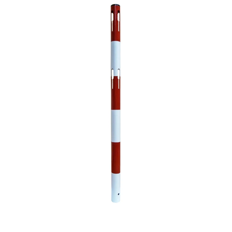 RS PRO White and Red Steel Safety Post with Two Accessory Hooks 1m Height 898-7144