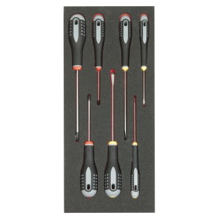 Bahco Standard Screwdriver Set 7-Piece with ERGO Foam Insert FF1E1001