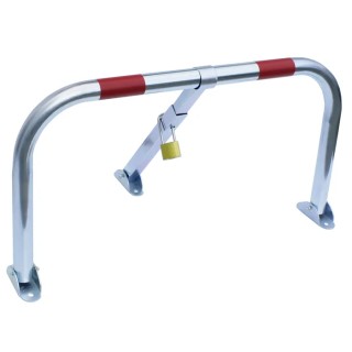 RS PRO Silver Red Folding Parking Barrier Steel Manual Parking Barrier 898-7179