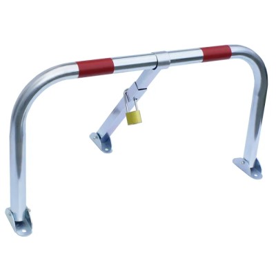 RS PRO Silver Red Folding Parking Barrier Steel Manual Parking Barrier 898-7179