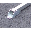 RS PRO Silver Red Folding Parking Barrier Steel Manual Parking Barrier 898-7179