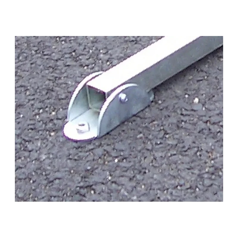 RS PRO Silver Red Folding Parking Barrier Steel Manual Parking Barrier 898-7179