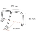 RS PRO Silver Red Folding Parking Barrier Steel Manual Parking Barrier 898-7179