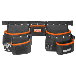 Bahco Nylon 5 Pocket Tool Belt Pouch 4750-3PB-1, Adjustable Belt, Hammer Holder, Durable Construction