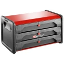 Facom 3 Drawer Metal Tool Chest, Load Capacity 15kg, Dimensions 510x225x270mm BT.203