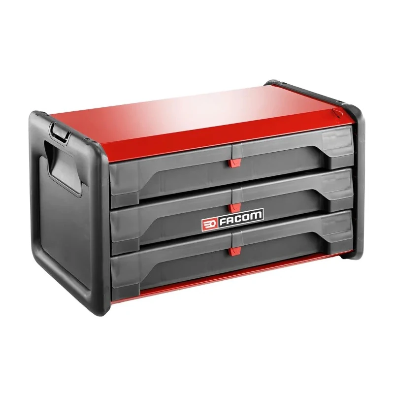 Facom 3 Drawer Metal Tool Chest, Load Capacity 15kg, Dimensions 510x225x270mm BT.203