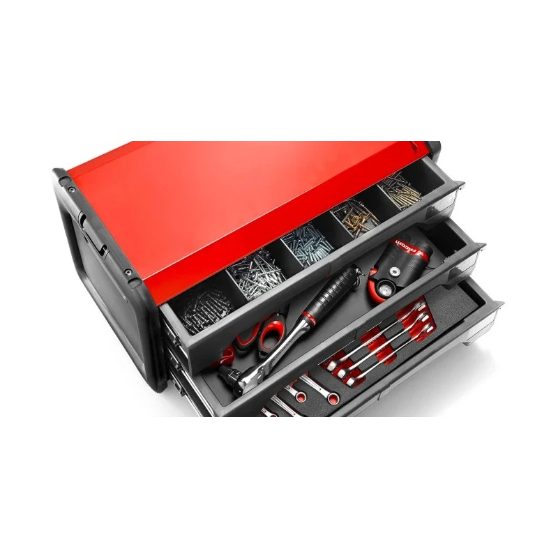 Facom 3 Drawer Metal Tool Chest, Load Capacity 15kg, Dimensions 510x225x270mm BT.203