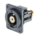RS PRO Black Straight Panel RCA Socket, 10A, 60V, Female, Nickel Plated Contact 898-7627