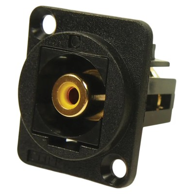 RS PRO Black Straight Panel RCA Socket 898-7630 Female Connector 1 Contact Solder Termination United Kingdom