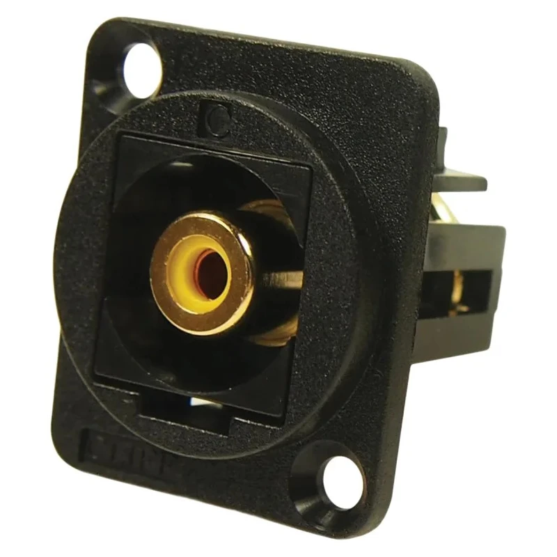 RS PRO Black Straight Panel RCA Socket 898-7630 Female Connector 1 Contact Solder Termination United Kingdom