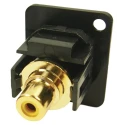 RS PRO Black Straight Panel RCA Socket 898-7630 Female Connector 1 Contact Solder Termination United Kingdom