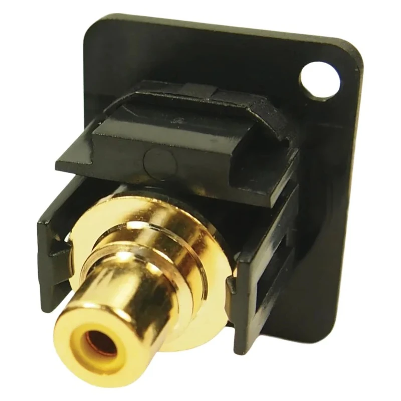 RS PRO Black Straight Panel RCA Socket 898-7630 Female Connector 1 Contact Solder Termination United Kingdom