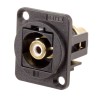 RS PRO Black Straight Panel RCA Socket Nickel Plated 10A 898-7624