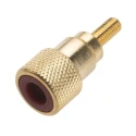 RS PRO Straight Panel Loudspeaker Connector 1 Way Female Red 30A Solder 898-7652