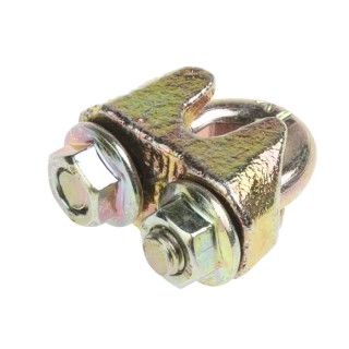 RS PRO Steel 5 mm Diameter Wire Rope Clamp Zinc-Plated Galvanised Coating DIN 1142 197-0130