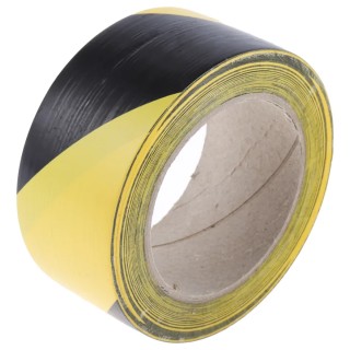 RS PRO Yellow, Black Polyvinyl Chloride 50mm x 33m Lane Marking Tape 0.14mm Thickness 197-1012