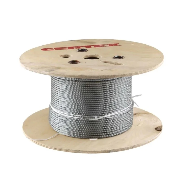 RS PRO Galvanised Steel Wire Rope, 4 mm Diameter, 75 m Length, Safe Working Load 208 kg 197-0124