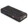 StarTech.com 4 Port USB VGA KVM Switch Single Display 3.5 mm Stereo Audio 2048 x 1536 Pixels SV411KUSB