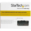 StarTech.com 4 Port USB VGA KVM Switch Single Display 3.5 mm Stereo Audio 2048 x 1536 Pixels SV411KUSB