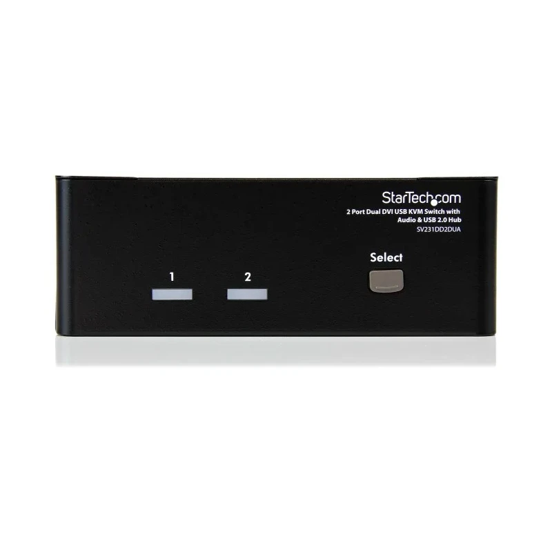 StarTech.com 2 Port 2 Displays USB DVI KVM Switch 3.5 mm Stereo 1920 x 1200 Pixel Maximum Resolution SV231DD2DUA