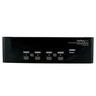 StarTech.com 4 Port Dual Display USB DVI and VGA KVM Switch 1920 x 1440 Pixel Maximum Resolution SV431DDVDUA