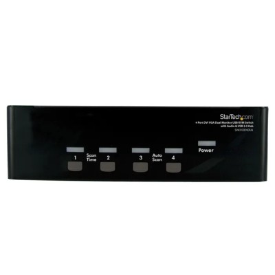 StarTech.com 4 Port Dual Display USB DVI and VGA KVM Switch 1920 x 1440 Pixel Maximum Resolution SV431DDVDUA
