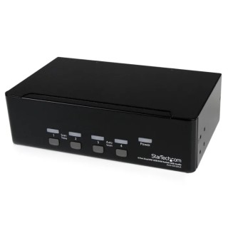 StarTech.com 4 Port Dual Display USB DVI KVM Switch 3.5 mm Stereo Audio 1920 x 1200 Pixel Resolution SV431DD2DUA
