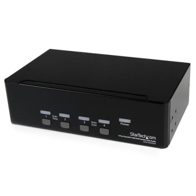 StarTech.com 4 Port Dual Display USB DVI KVM Switch 3.5 mm Stereo Audio 1920 x 1200 Pixel Resolution SV431DD2DUA