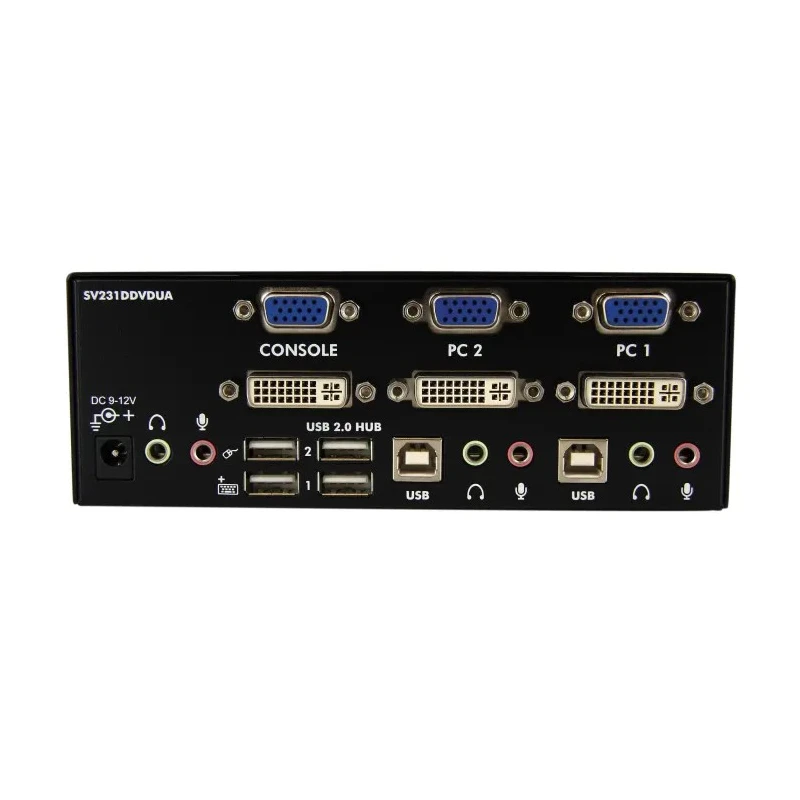 StarTech.com 2 Port 2 Displays USB DVI KVM Switch 3.5 mm Stereo Audio 1920 x 1200 Pixel Maximum Resolution SV231DDVDUA