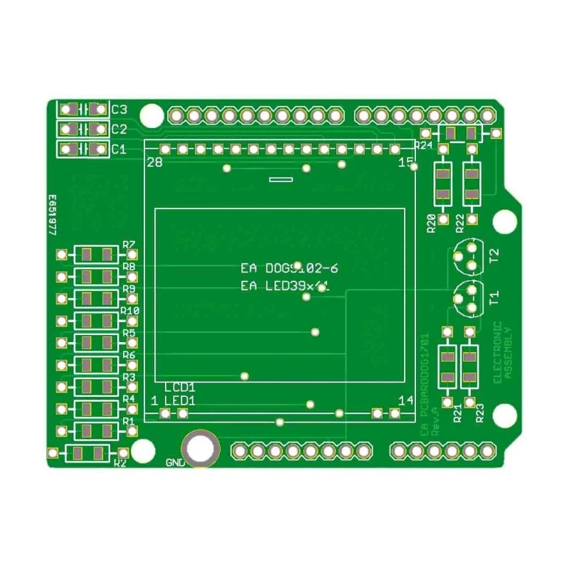 Display Visions Development Kit Accessory for Arduino-Board, DOG Display EA PCBARDDOG1701