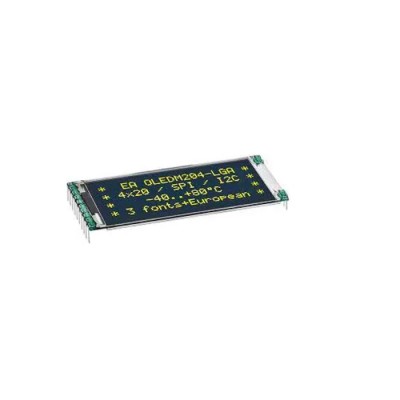 Display Visions 2 in Yellow OLED Display 4 x 20 Pixel Graphics I2C/SPI EA OLEDM204-GGA