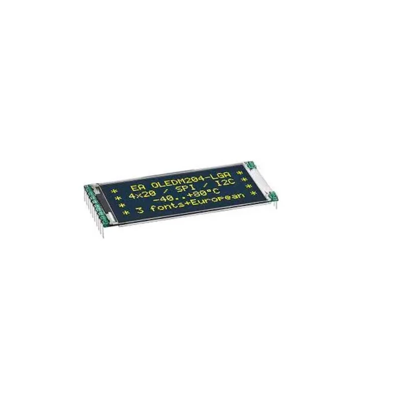 Display Visions 2 in Yellow OLED Display 4 x 20 Pixel Graphics I2C/SPI EA OLEDM204-GGA