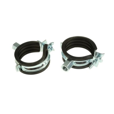 Unistrut Steel Silver Pipe Clamp, EPDM-Lined, 44mm Diameter, Double Threaded Boss PCH-4244