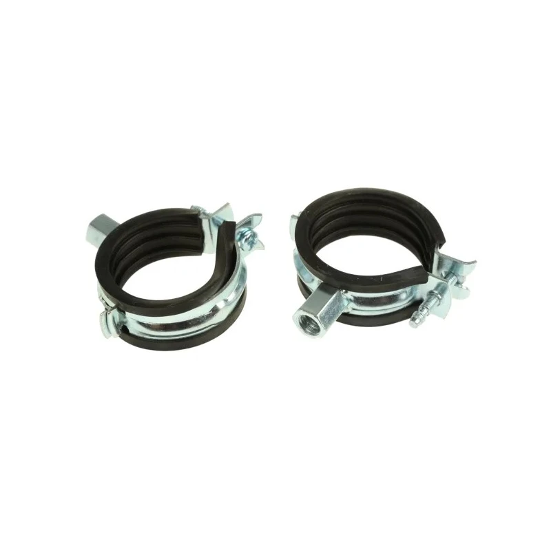 Unistrut Steel Silver Pipe Clamp, EPDM-Lined, 44mm Diameter, Double Threaded Boss PCH-4244