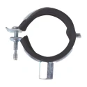 Unistrut Steel Silver Pipe Clamp, EPDM-Lined, 44mm Diameter, Double Threaded Boss PCH-4244