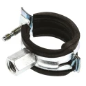 Unistrut Zinc Plated Steel Silver Pipe Clamp 35mm Diameter PCH-3335