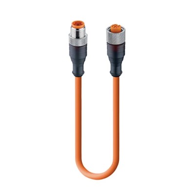Lumberg Automation Sensor Actuator Cable 4-pin M12 Male to 4-pin M12 Female Straight 87334 RST 4-RKT/LED F 4-251/0,6 M