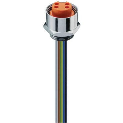 Lumberg Automation Female 4-Way Receptacle to Circular Connector 1.7 m Cable Length 230V IP68 97890 RKF 40/11-02/1,7 M