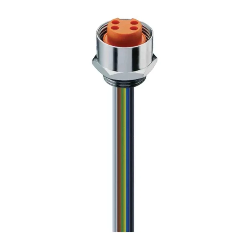 Lumberg Automation Female 4-Way Receptacle to Circular Connector 1.7 m Cable Length 230V IP68 97890 RKF 40/11-02/1,7 M