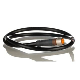 Lumberg Automation Sensor Actuator Cable Female 4 Way Straight Connector Black PVC Jacket 500mm 30V 107578 RKMV 4-96/0,5 M