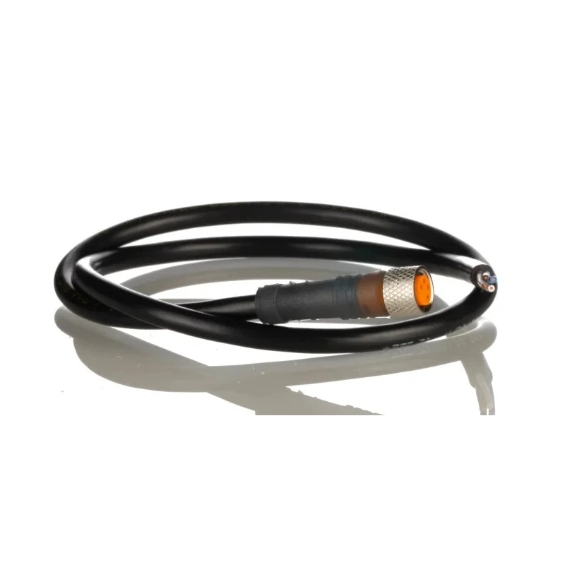 Lumberg Automation Sensor Actuator Cable Female 4 Way Straight Connector Black PVC Jacket 500mm 30V 107578 RKMV 4-96/0,5 M