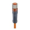 Lumberg Automation Sensor Actuator Cable Female 3-Way Straight to Unterminated 60V PVC Jacket Orange 1m 59125 RKMV 3-06/1 M